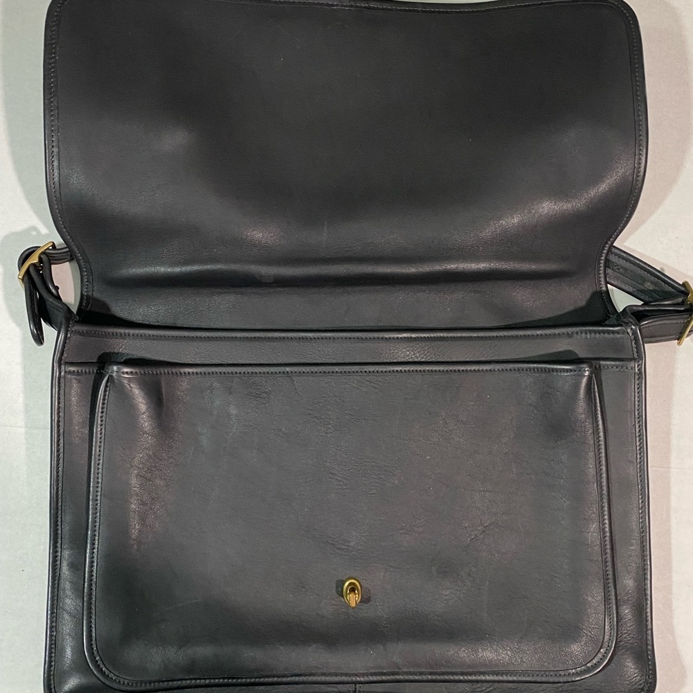 Black Coach briefcase vtg leather 0338-207 USA - Picture 6 of 8